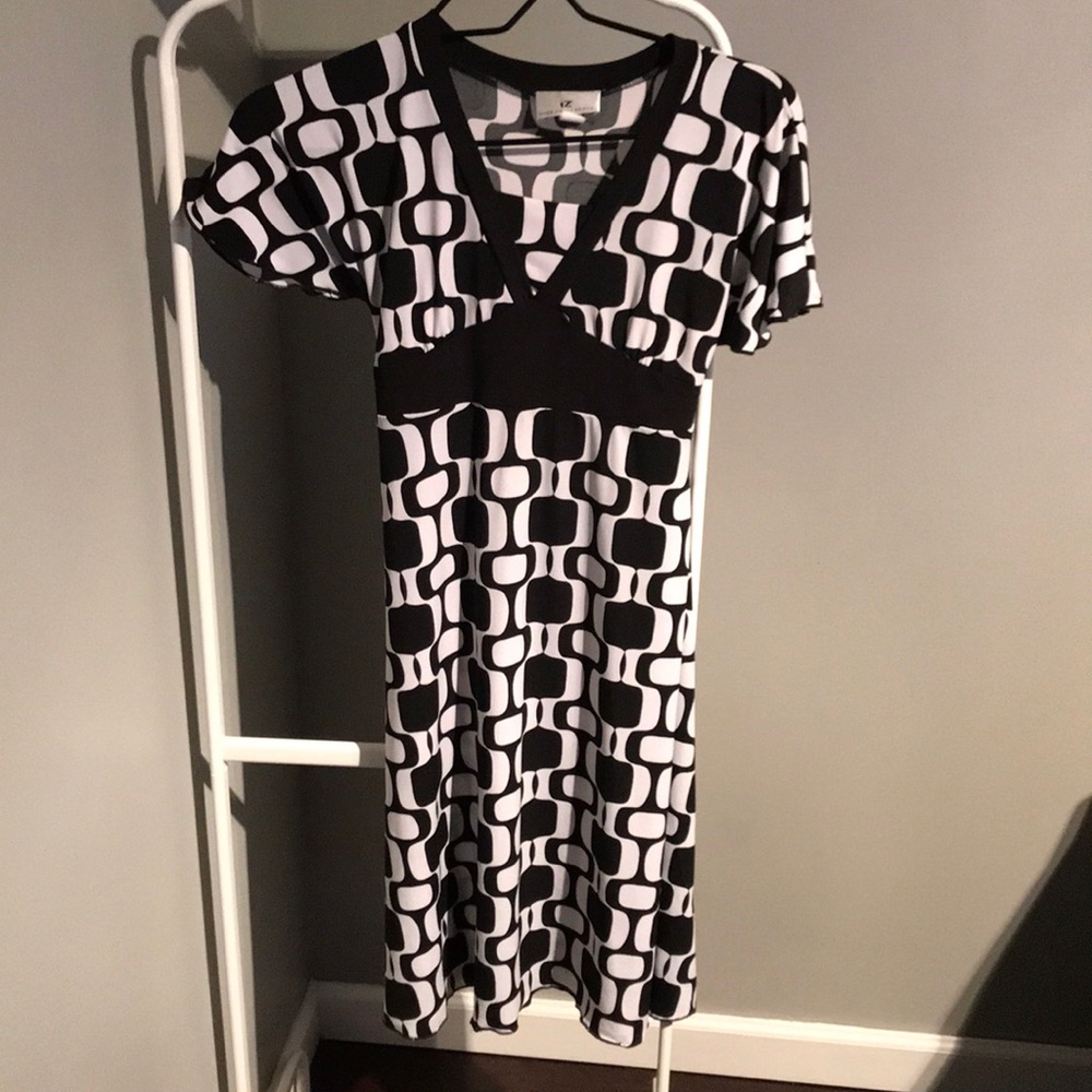 Black and White Print Dress